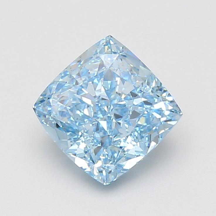 2.12 Ct. Fancy Vivid Blue Cushion Lab Grown Diamond