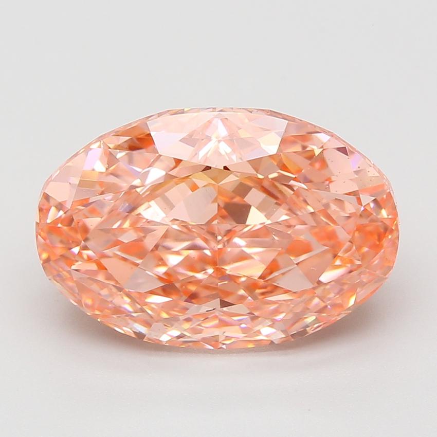 10.02 Ct. Fancy Vivid Pink Oval Lab Grown Diamond