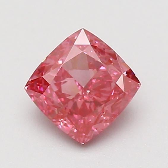 0.95 Ct. Fancy Vivid Pink Cushion Lab Grown Diamond