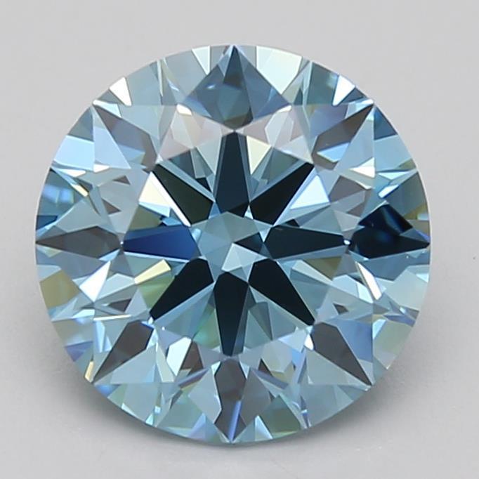 1.89 Ct. Fancy Vivid Blue Round Lab Grown Diamond