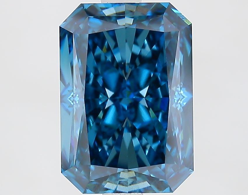 3.35 Ct. Fancy Vivid Blue Radiant Lab Grown Diamond