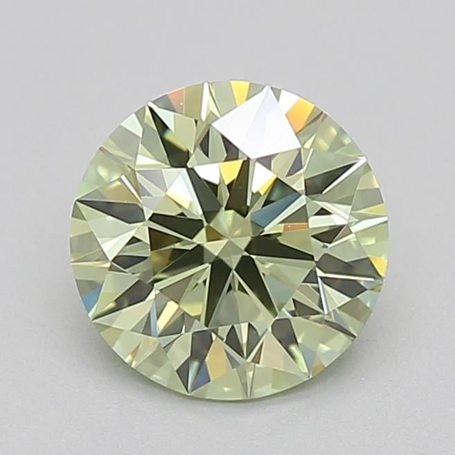 1.06 Ct. Fancy Vivid  Green Round Lab Grown Diamond