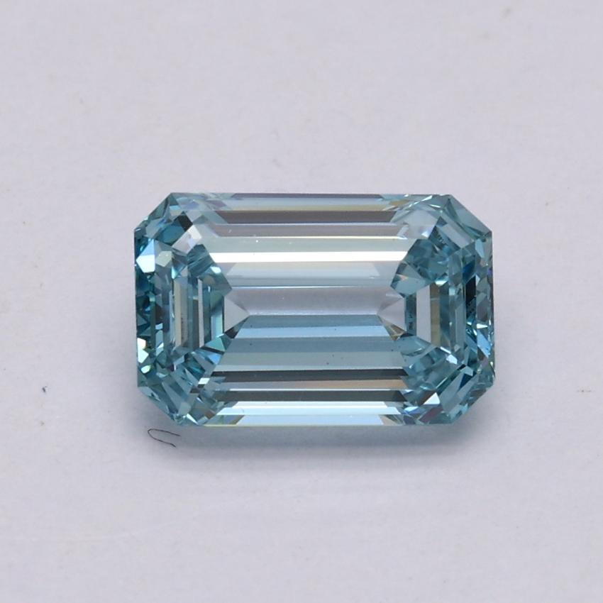 1.00 Ct. Fancy Intense Blue Emerald Lab Grown Diamond