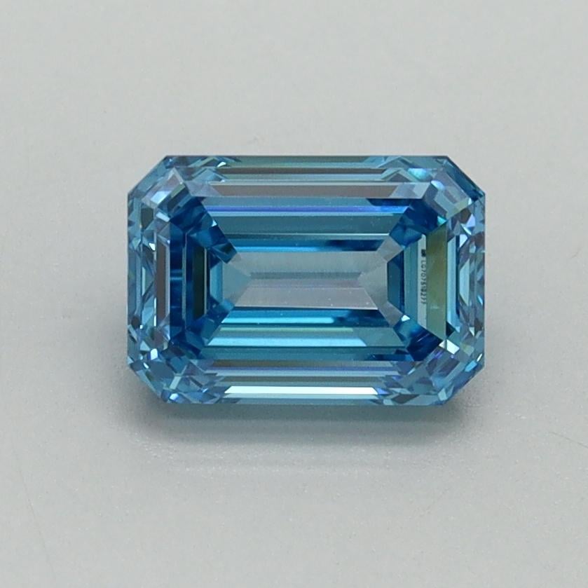 1.05 Ct. Fancy Vivid Blue Emerald Lab Grown Diamond