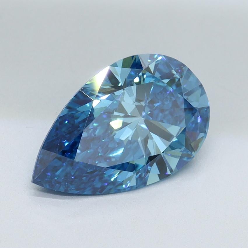 2.01 Ct. Fancy Vivid Blue Pear Lab Grown Diamond