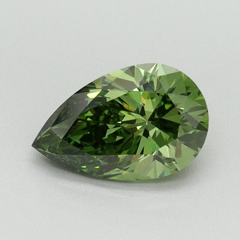 1.03 Ct. Fancy Vivid Green Pear Lab Grown Diamond