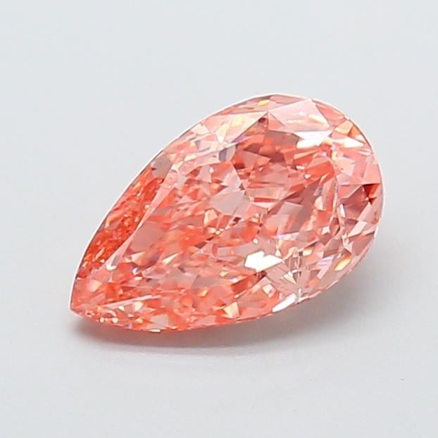 1.91 Ct. Fancy Vivid Pink Orange Pear Lab Grown Diamond