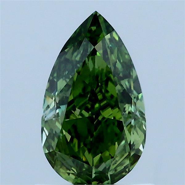 1.06 Ct. Fancy Vivid Green Pear Lab Grown Diamond