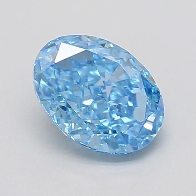 1.05 Ct. Fancy Vivid  Blue Oval Lab Grown Diamond