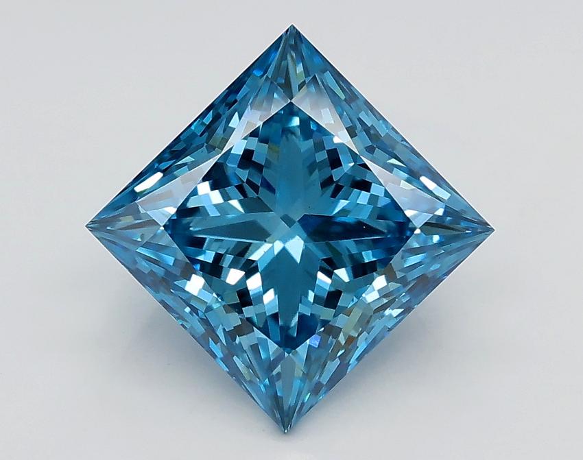2.21 Ct. Fancy Vivid Blue Princess Lab Grown Diamond