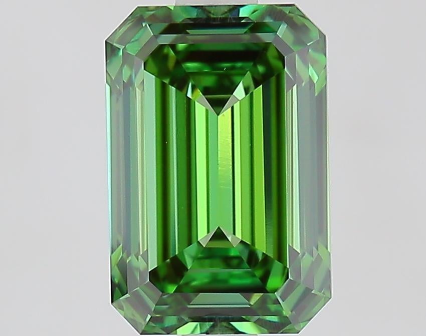 2.06 Ct. Fancy Vivid Green Emerald Lab Grown Diamond
