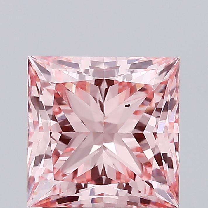 1.86 Ct. Fancy Vivid Pink Princess Lab Grown Diamond