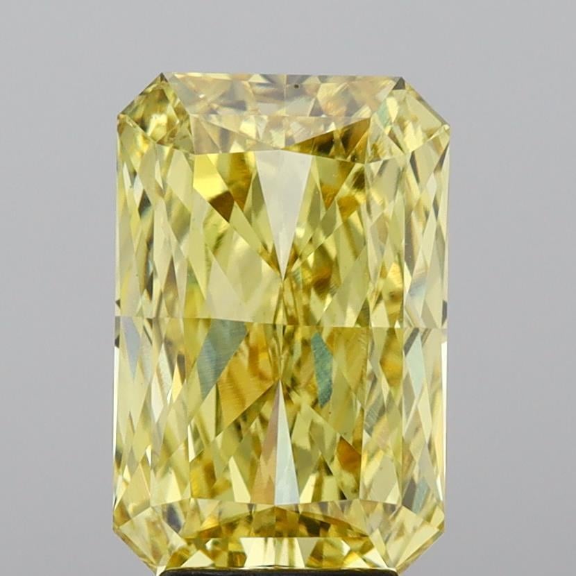 5.07 Ct. Fancy Vivid Yellow Radiant Lab Grown Diamond