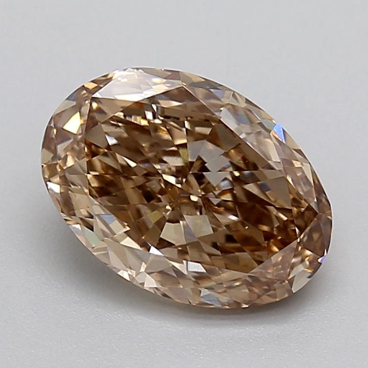 2.21 Ct. Fancy Light Yellowish Brown Oval Lab Grown Diamond