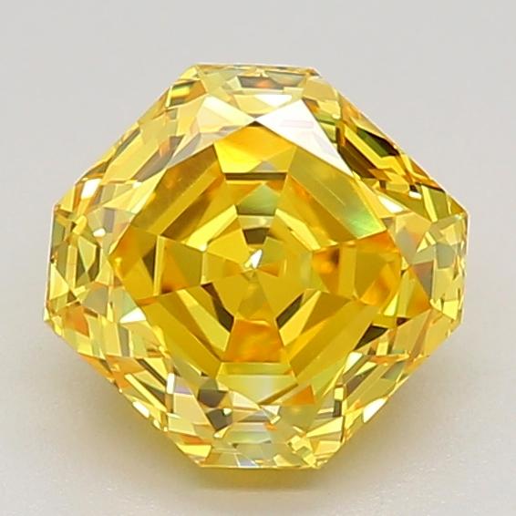 1.66 Ct. Fancy Vivid Yellow Asscher Lab Grown Diamond