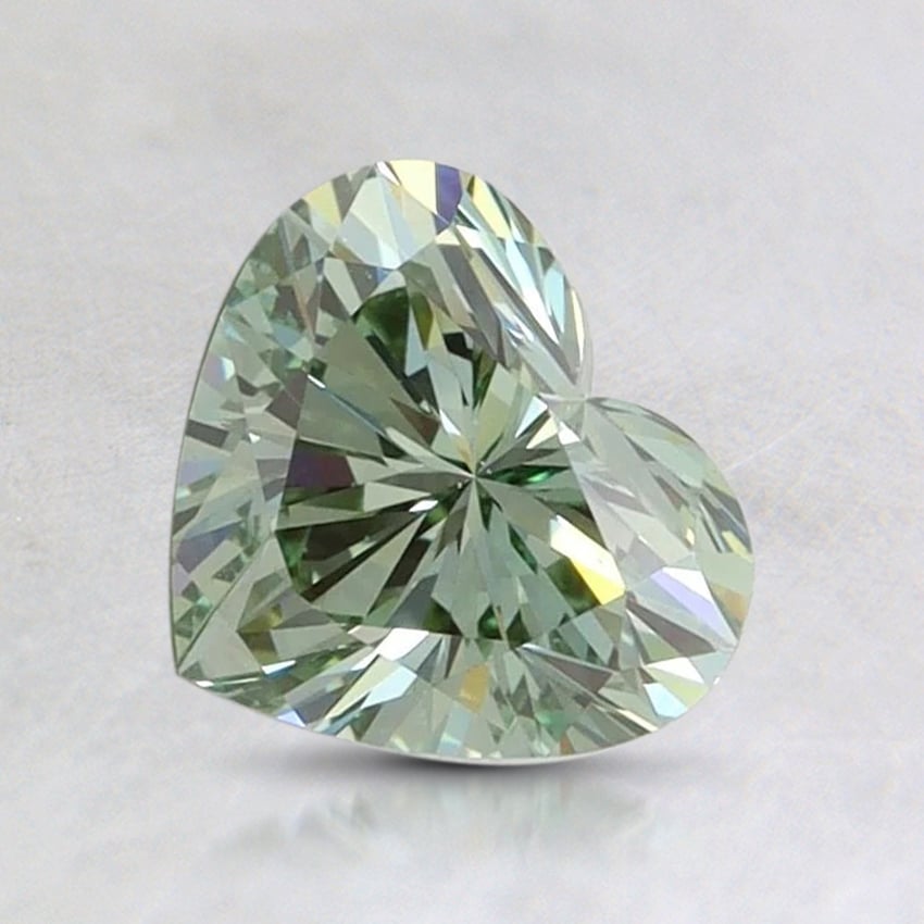 1.0 Ct. Fancy Vivid Pacific Green Heart Lab Grown Diamond