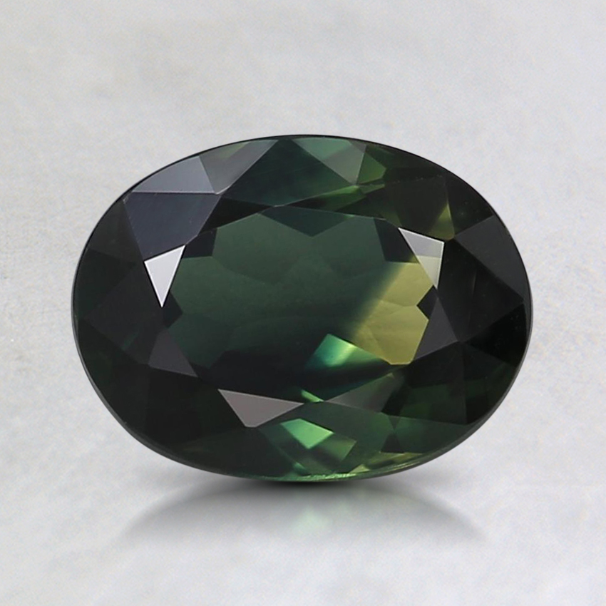 7.8x6mm Unheated Green Oval Australian Sapphire