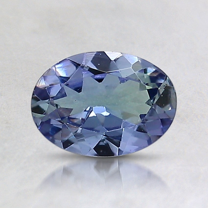 7.1x5.2mm Unheated Parti-Color Oval Tanzanite