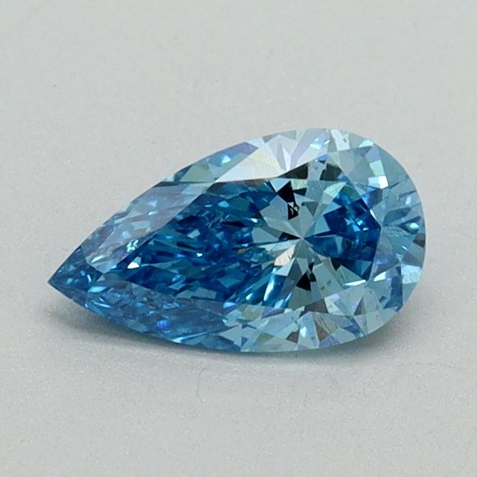 0.51 Ct. Fancy Vivid Blue Pear Lab Grown Diamond
