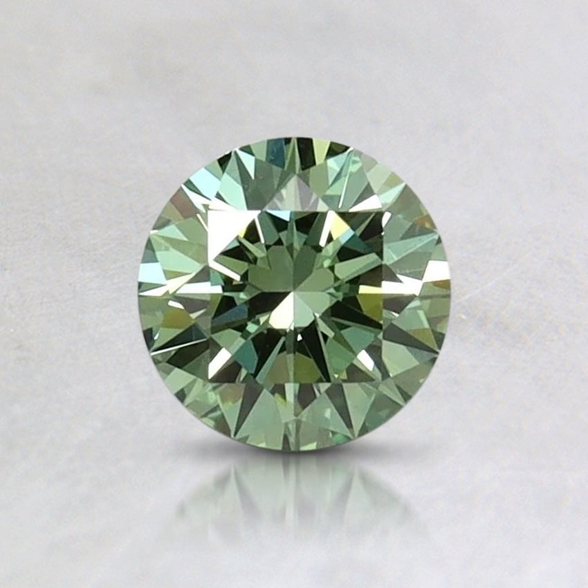 0.58 Ct. Fancy Vivid Pacific Green Round Lab Grown Diamond