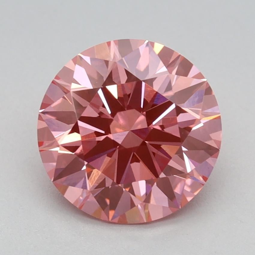 1.54 Ct. Fancy Vivid Pink Round Lab Grown Diamond