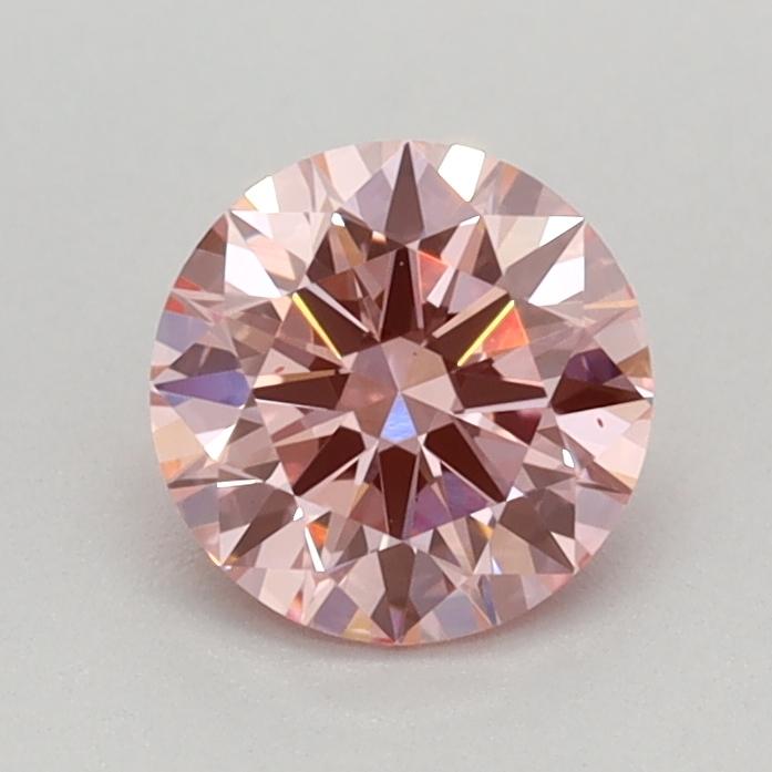 0.59 Ct. Fancy Vivid Pink Round Lab Grown Diamond