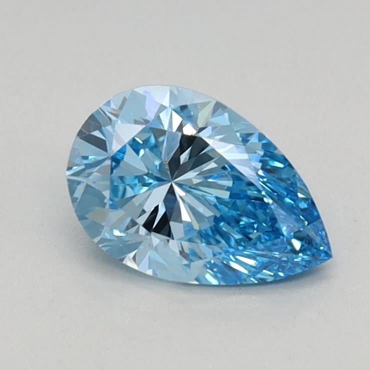 0.52 Ct. Fancy Vivid Blue Pear Lab Grown Diamond