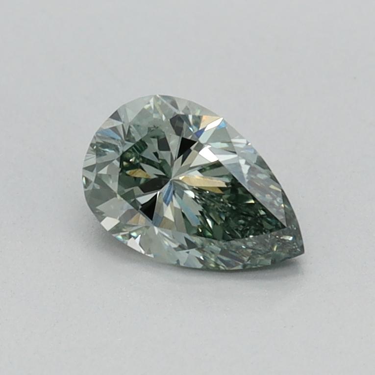 0.36 Ct. Fancy Vivid Green Pear Lab Grown Diamond