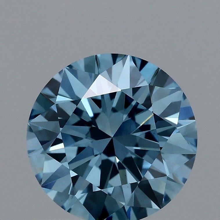 1.00 Ct. Fancy Vivid Blue Round Lab Grown Diamond