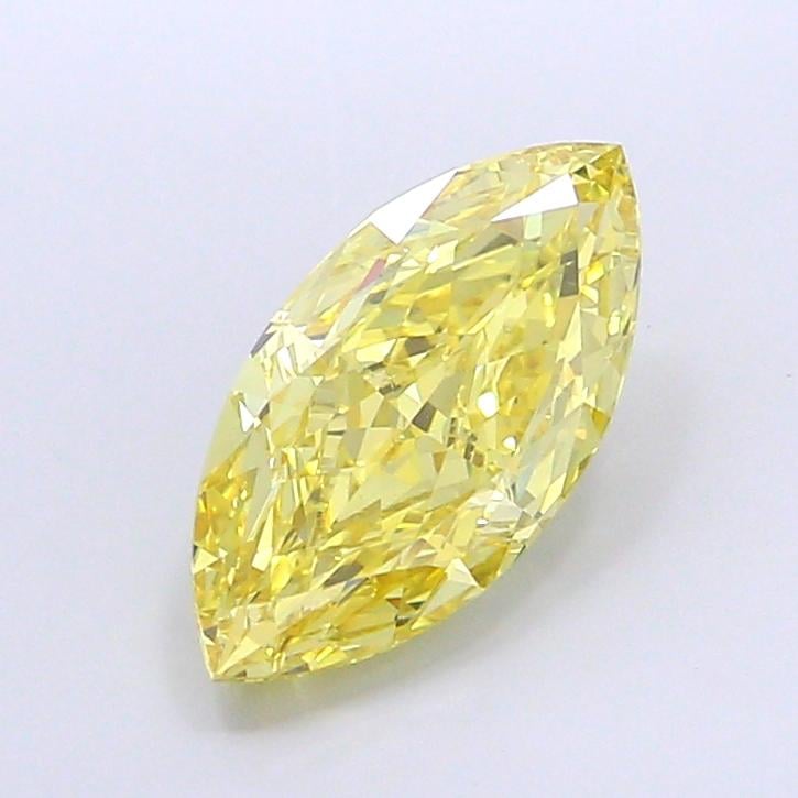 3.92 Ct. Fancy Intense Yellow Marquise Lab Grown Diamond