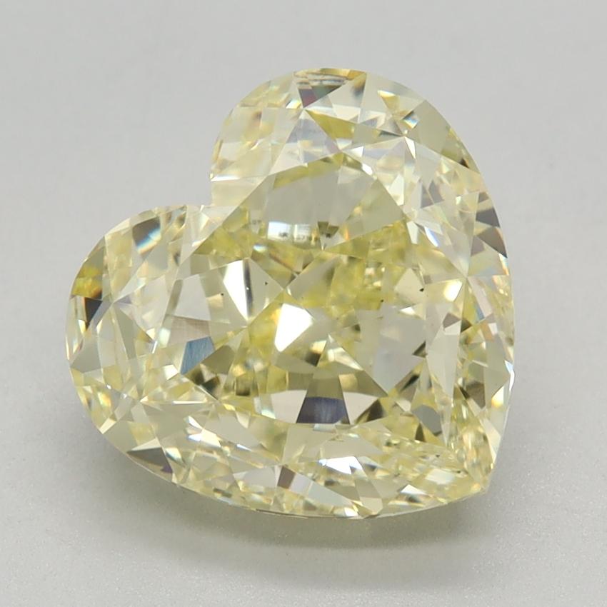3.10 Ct. Fancy Light Yellow Heart Lab Grown Diamond