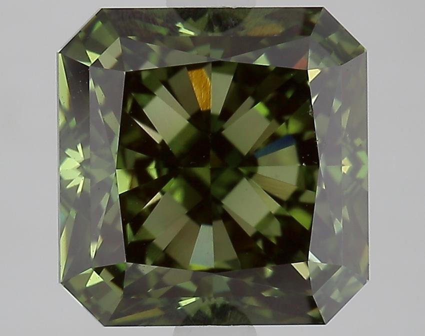 3.19 Ct. Fancy Vivid Green Radiant Lab Grown Diamond