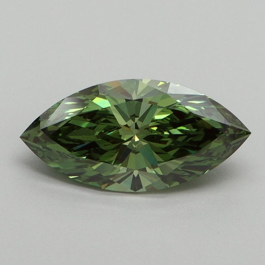 1.56 Ct. Fancy Vivid Green Marquise Lab Grown Diamond