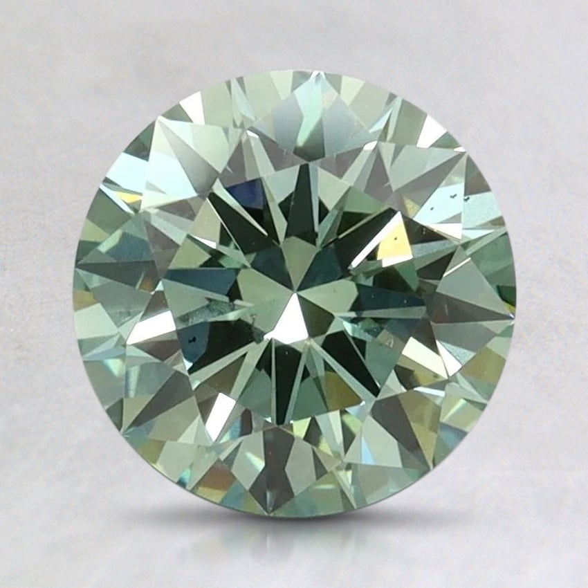 1.63 Ct. Fancy Vivid Pacific Green Round Lab Grown Diamond