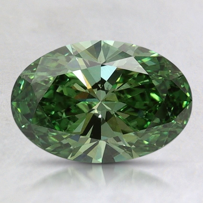 1.27 Ct. Fancy Vivid Pacific Green Oval Lab Grown Diamond