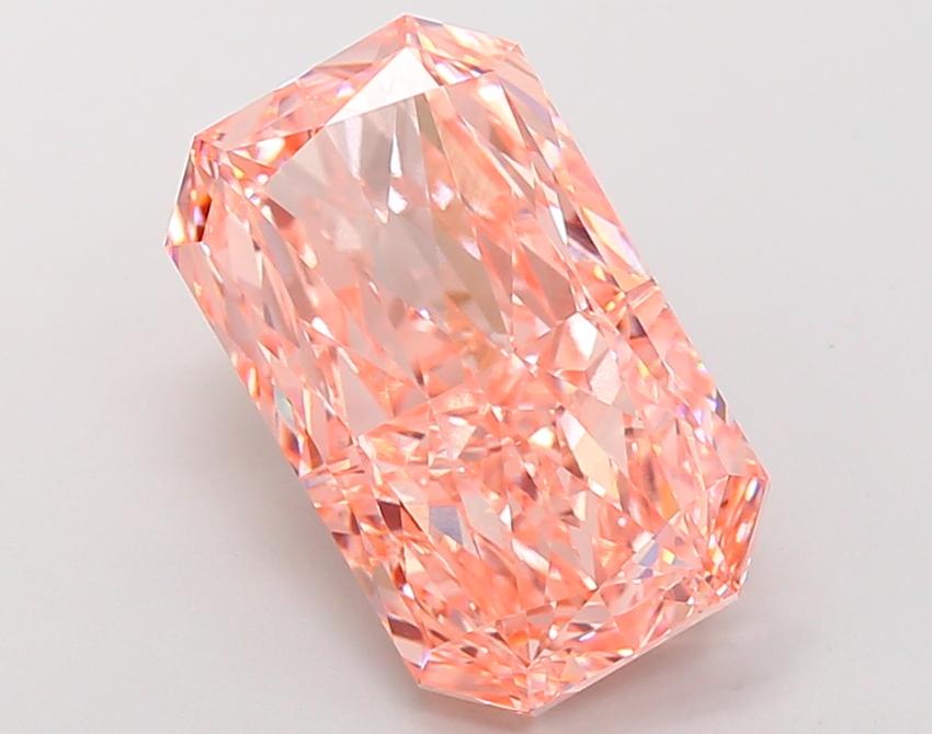 10.01 Ct. Fancy Vivid Pink Radiant Lab Grown Diamond