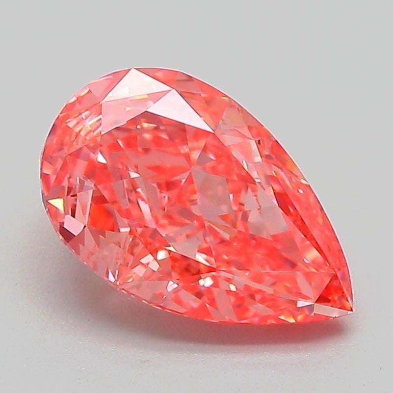 2.05 Ct. Fancy Vivid Pink Pear Lab Grown Diamond
