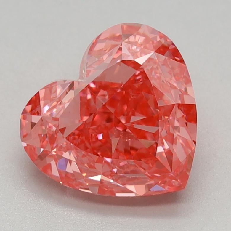 1.57 Ct. Fancy Vivid Pink Heart Lab Grown Diamond