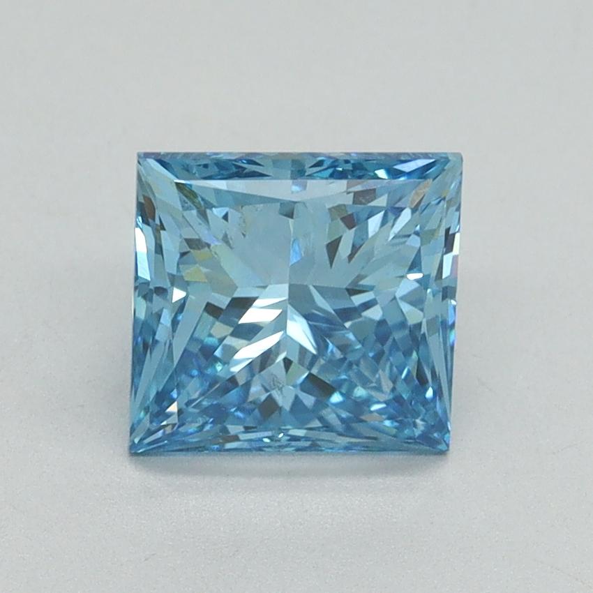 1.51 Ct. Fancy Vivid Blue Princess Lab Grown Diamond