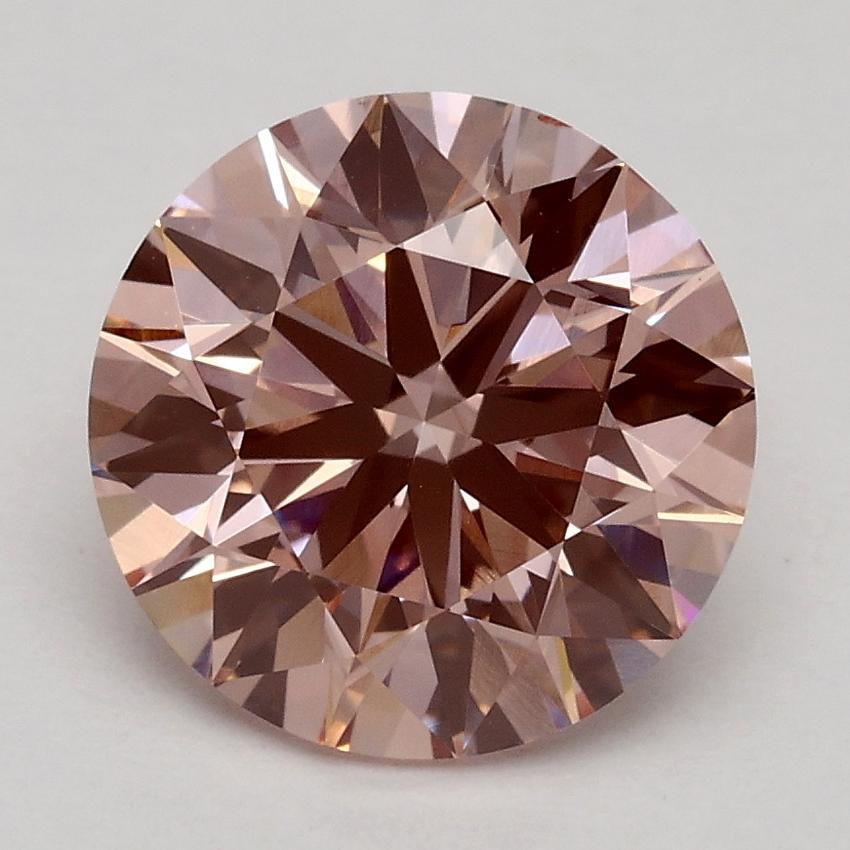 2.10 Ct. Fancy Intense Pink Round Lab Grown Diamond