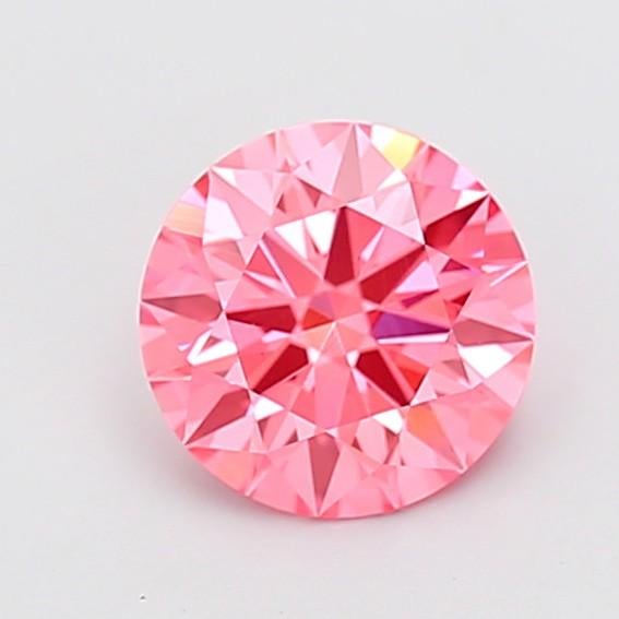 1.59 Ct. Fancy Vivid Pink Round Lab Grown Diamond