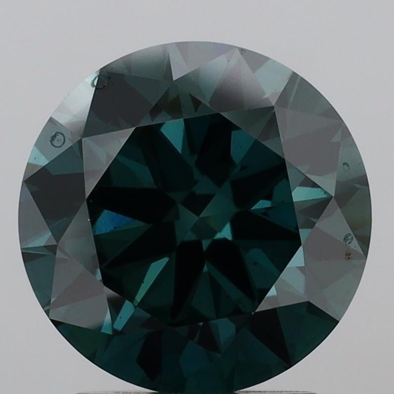 2.40 Ct. Fancy Deep Green Round Lab Grown Diamond