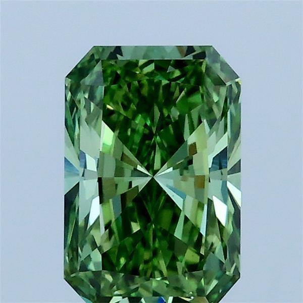 1.01 Ct. Fancy Vivid Green Radiant Lab Grown Diamond