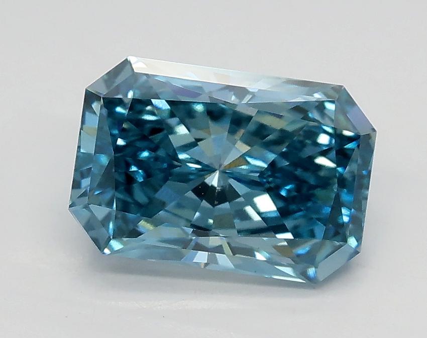 1.60 Ct. Fancy Vivid Blue Radiant Lab Grown Diamond