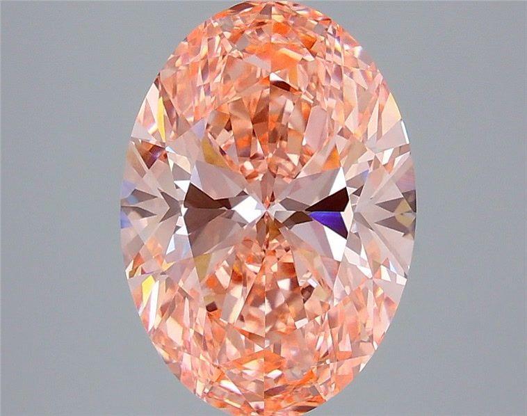 5.15 Ct. Fancy Vivid  Pink Oval Lab Grown Diamond
