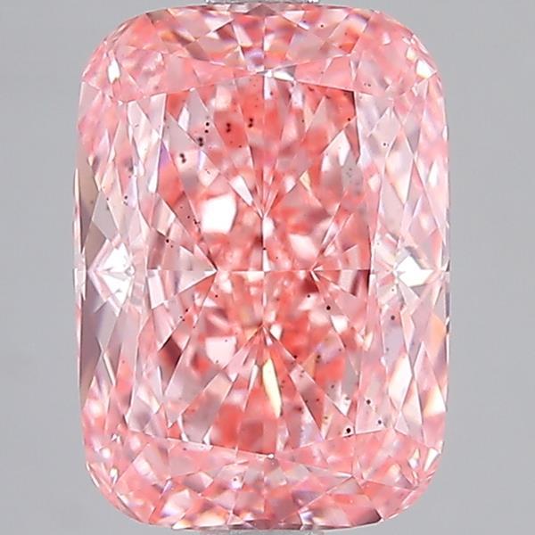 3.32 Ct. Fancy Vivid Pink Cushion Lab Grown Diamond