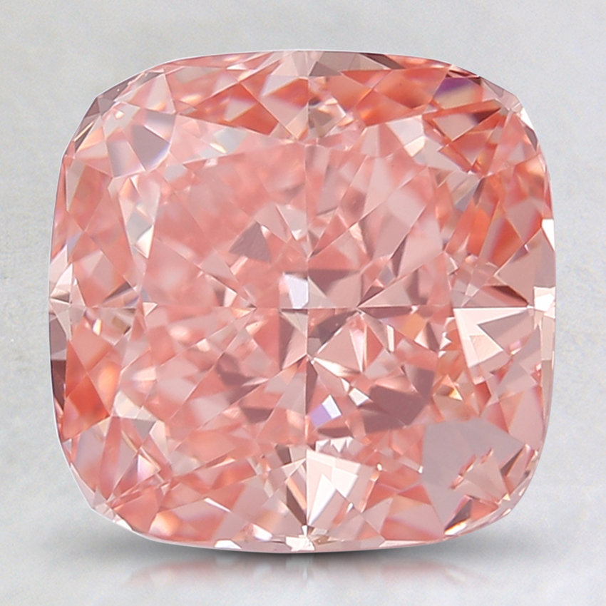 2.50 Ct. Fancy Intense Orangy Pink Cushion Lab Grown Diamond