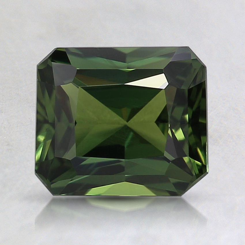 7.1x6.1mm Unheated Green Radiant Australian Sapphire
