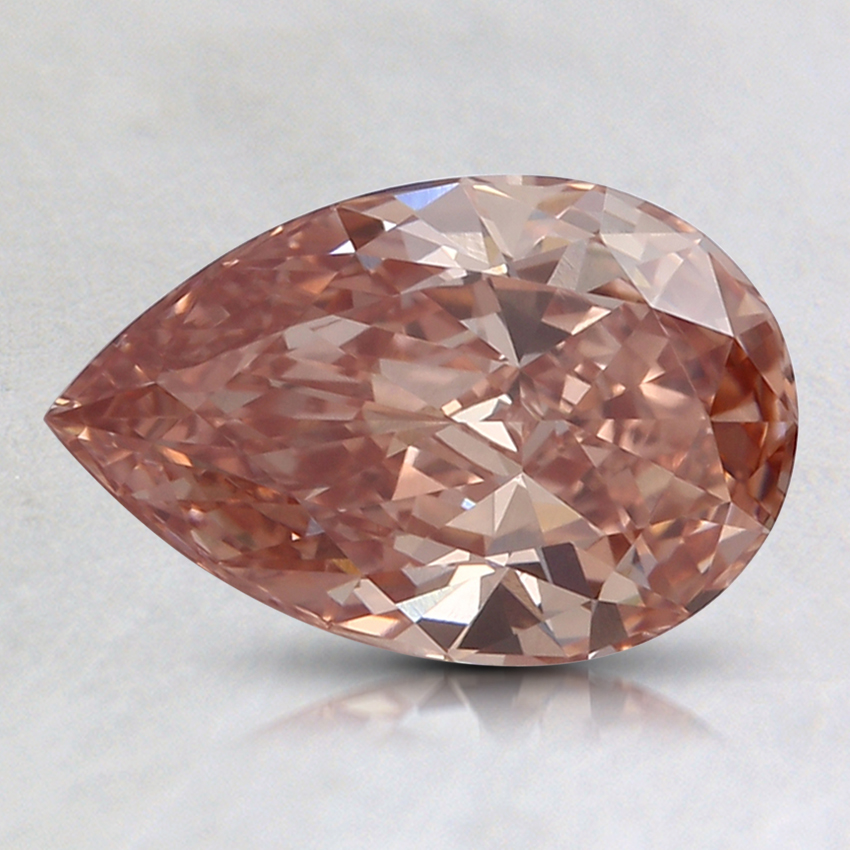 1.12 Ct. Fancy Intense Pinkish Orange Pear Lab Grown Diamond
