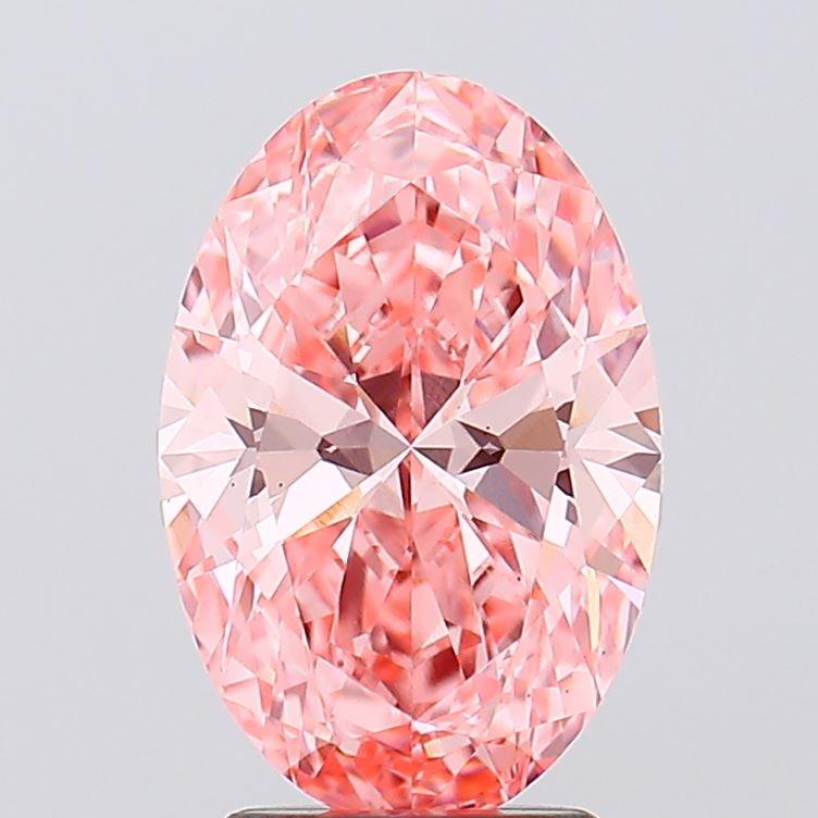 2.75 Ct. Fancy Vivid Pink Oval Lab Grown Diamond